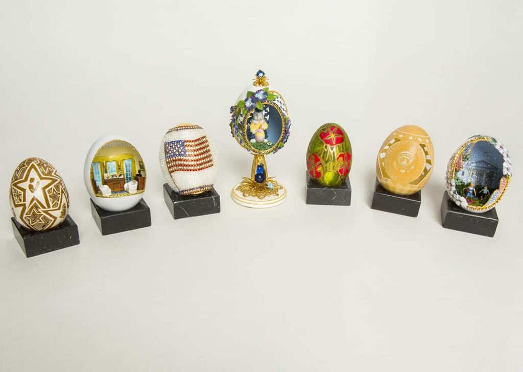 2008 Commemorative Egg in a group