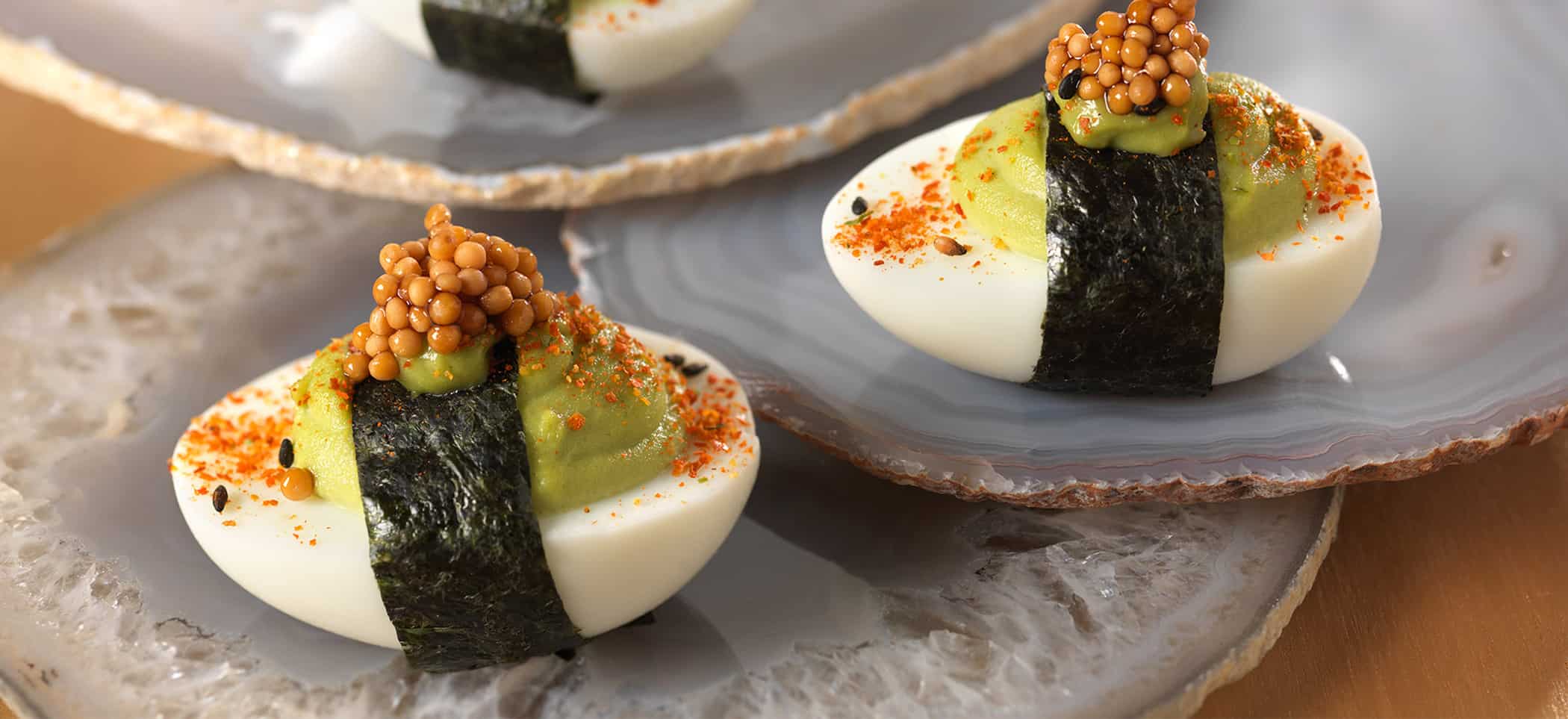 Asian Nori Deviled Eggs