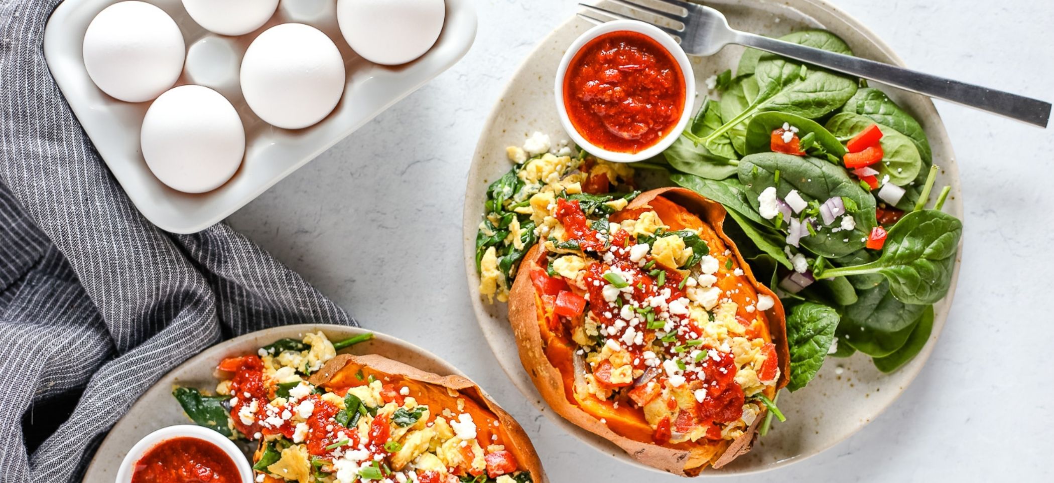 Breakfast Stuffed Sweet Potatoes