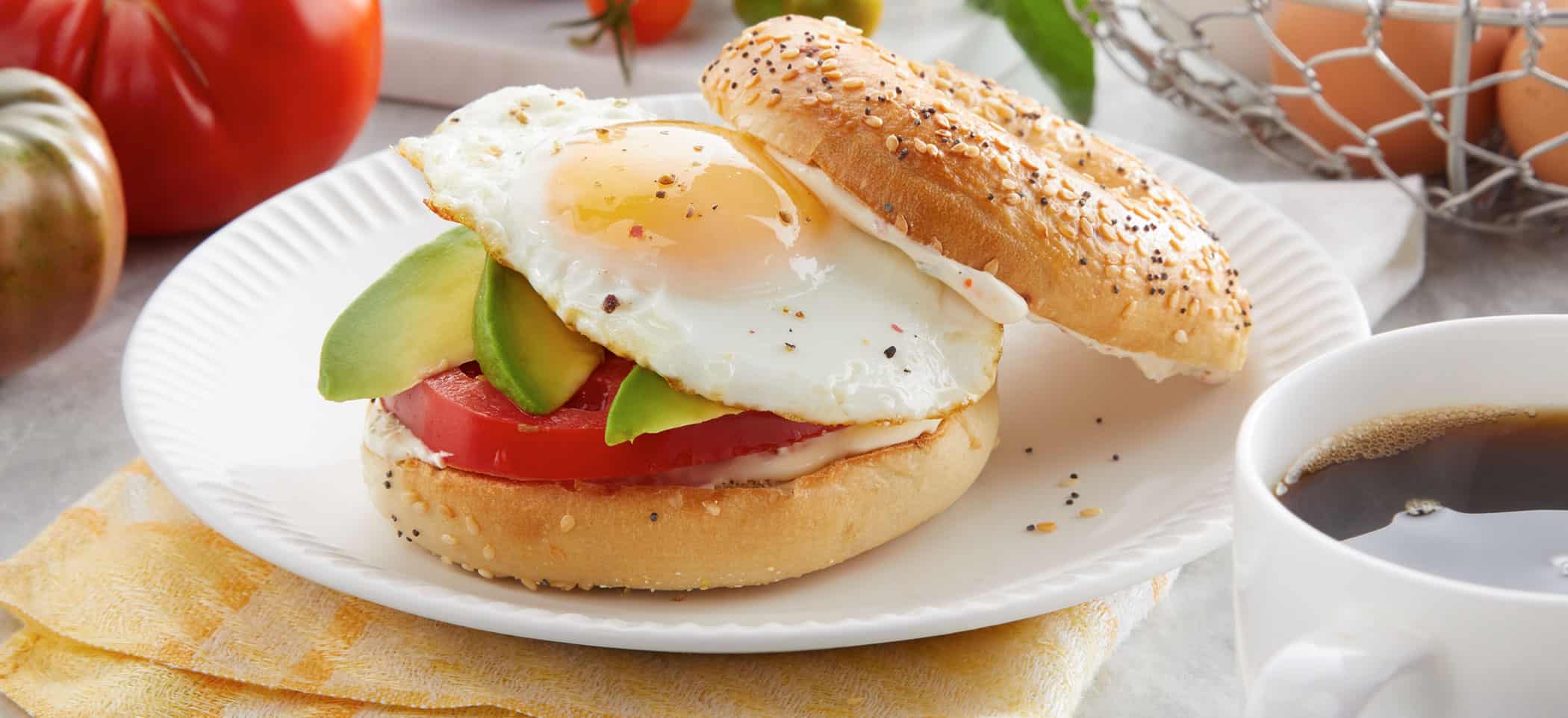 Everything Bagel Sandwich with Egg and Avocado