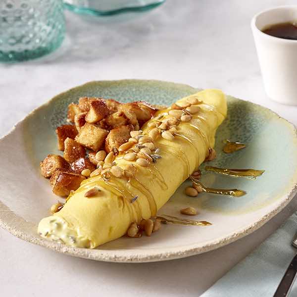 Sweet lavender omelet