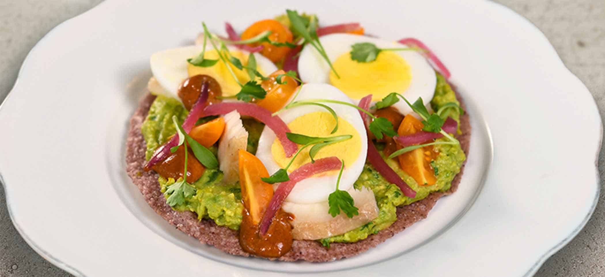 Chef Ray’s Yolkamole Tostada