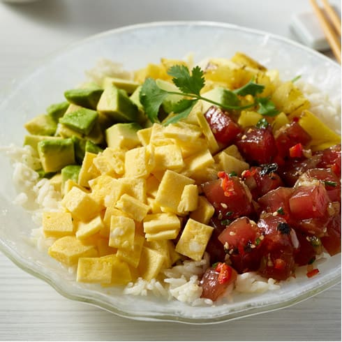 SWEET JAPANESE EGG & TUNA POKE BOWL