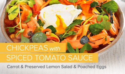 Chickpeas with spiced tomato sauce