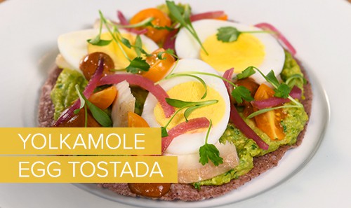 Yolkamole Egg Tostada