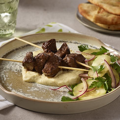 CARDAMOM HOLLANDAISE & LAMB KEBABS