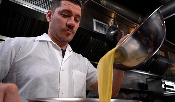 Chef Nick cooks