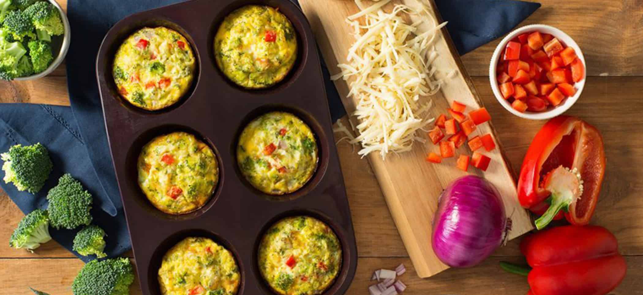 Veggie & Cheddar Crustless Quiche