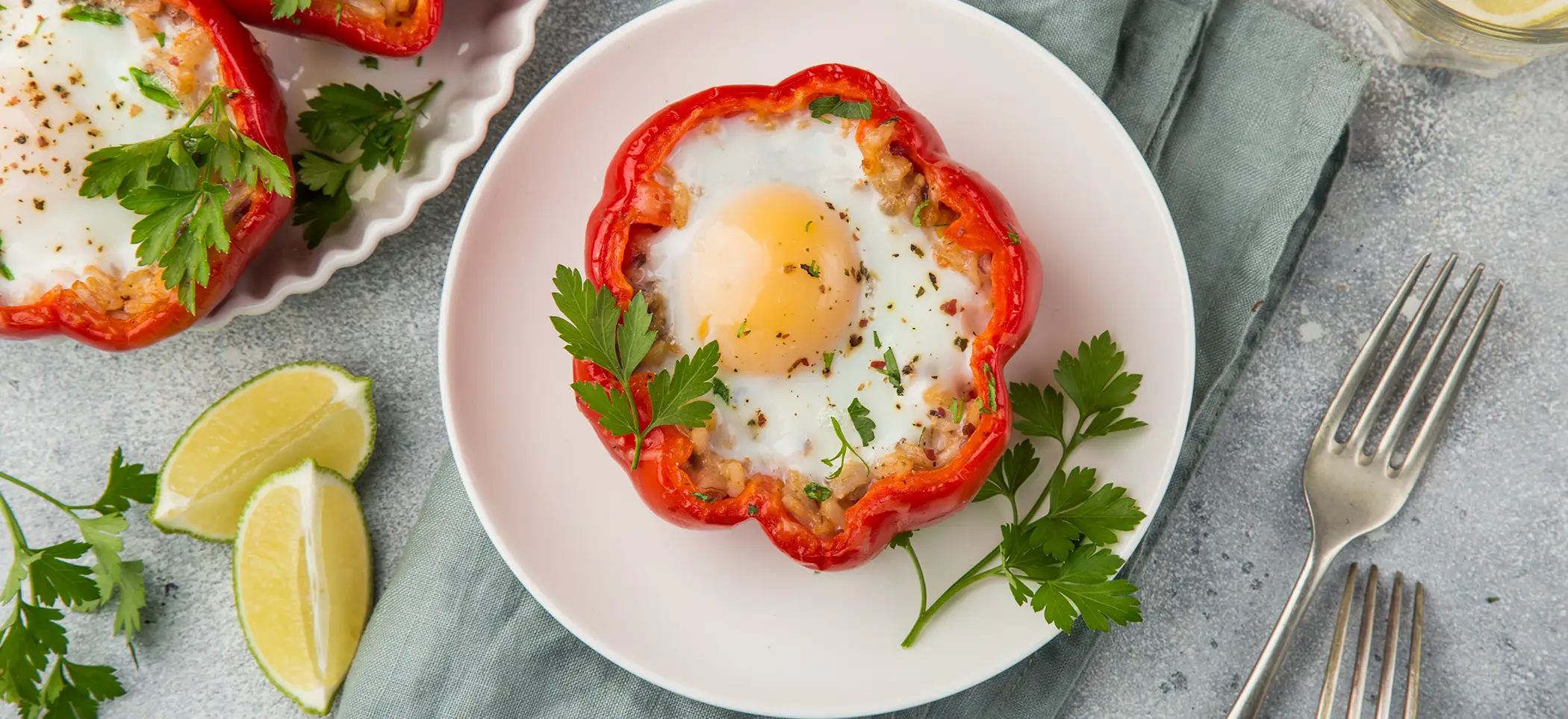 Eggs Stuffed Pepper